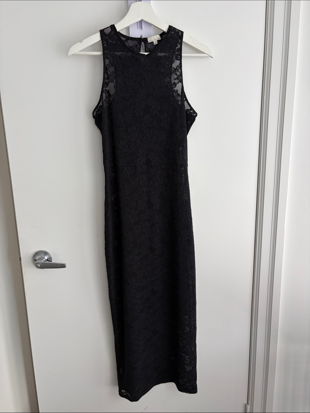 New without tags. Black Lace Sleeveless Maxi Dress - fleur du mal